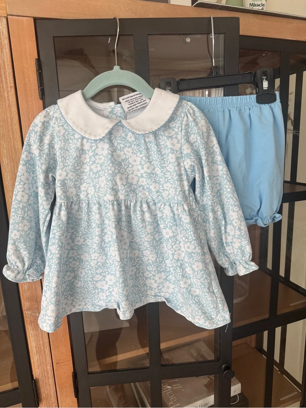 Jellybean floral set long sleeve top dress peterpan collar shorts ruffle toddler